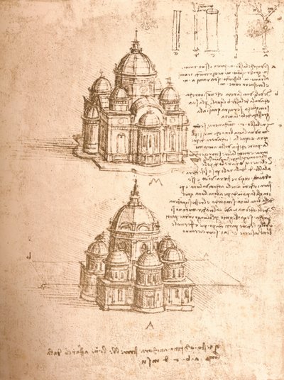 चर्चों का चित्रण, c1472-c1519 1883 द्वारा लियोनार्डो दा विंची