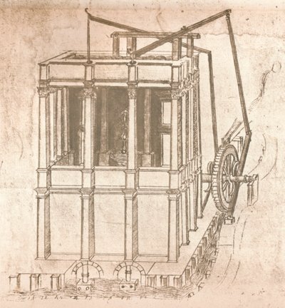 महल और विला के लिए परियोजनाओं का चित्रण, c1472-c1519 1883 द्वारा लियोनार्डो दा विंची