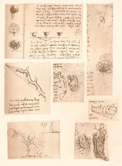 लैंडस्केप पेंटिंग के तत्वों को दर्शाता पांच चित्र, c1472-c1519 1883 द्वारा लियोनार्डो दा विंची