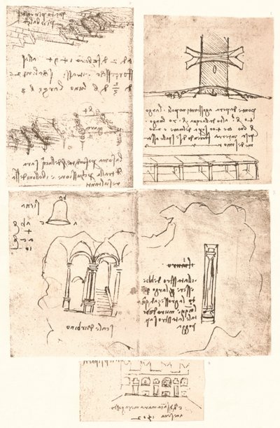 चार स्थलाकृतिक चित्र, c1472-c1519 1883 द्वारा लियोनार्डो दा विंची
