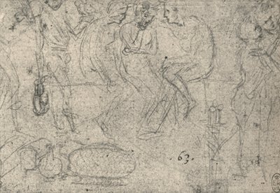वार्तालाप में आंकड़ों का समूह, c1480 1945 द्वारा लियोनार्डो दा विंची