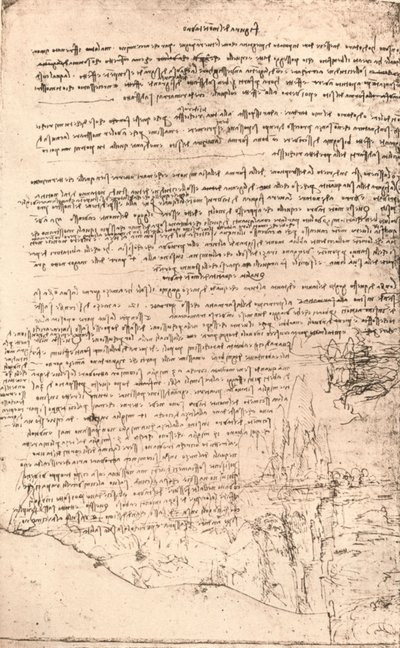 अर्मेनियाई पहाड़ों का स्केच, c1472-c1519 1883 द्वारा लियोनार्डो दा विंची