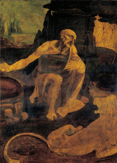 सेंट जेरोम, c.1480-82 (अखरोट पर तेल और तड़का) द्वारा लियोनार्डो दा विंची