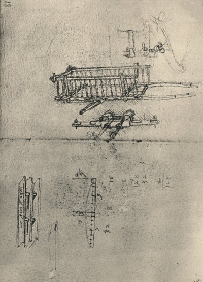 कार्ट का अध्ययन, आदि, c1480 1945 द्वारा लियोनार्डो दा विंची