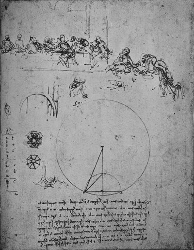 अंतिम सुपर और गणितीय आंकड़े और गणना के लिए अध्ययन, c1480 1945 द्वारा लियोनार्डो दा विंची