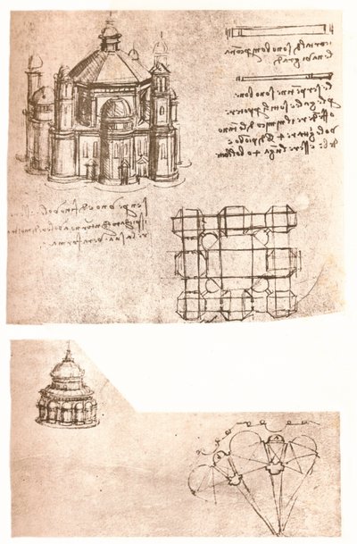 चर्चों के दो चित्र, c1472-c1519 1883 द्वारा लियोनार्डो दा विंची