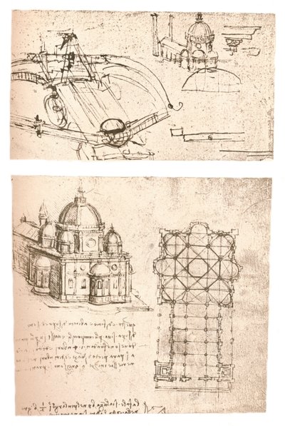 चर्चों के दो चित्र, c1472-c1519 1883 द्वारा लियोनार्डो दा विंची