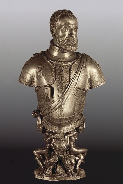पवित्र रोमन सम्राट चार्ल्स V (1500-58) का कांस्य पदक द्वारा लियोन लियोनी