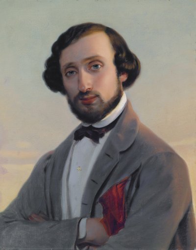 लुडविग अगस्त फ्रेंकल वॉन होच्वार्ट का पोर्ट्रेट (1810-1894) द्वारा लियोपोल्ड पोलाक