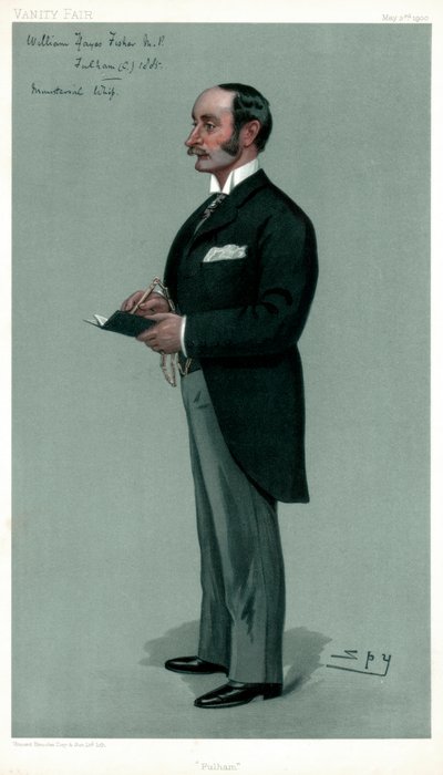 फुलहम, विलियम हेस फिशर, ब्रिटिश राजनीतिज्ञ, 1900। द्वारा लेस्ली मैथ्यू वार्ड