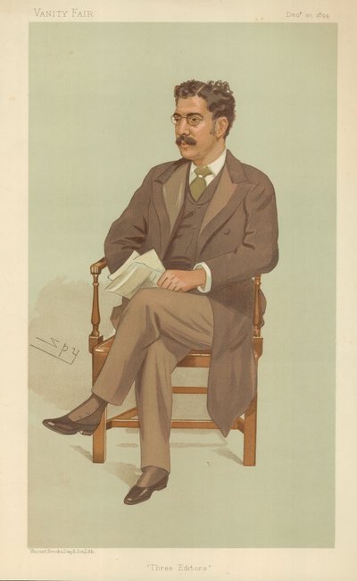 मिस्टर क्लेमेंट किंग शॉर्टर, थ्री एडिटर्स, 10 दिसंबर 1894, वैनिटी फेयर कार्टून द्वारा लेस्ली मैथ्यू वार्ड