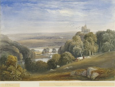 ग्रीनवे बैंक - लेक: वाटर कलर पेंटिंग, एन डी [c1830-1840] द्वारा लुईस जॉन वुड