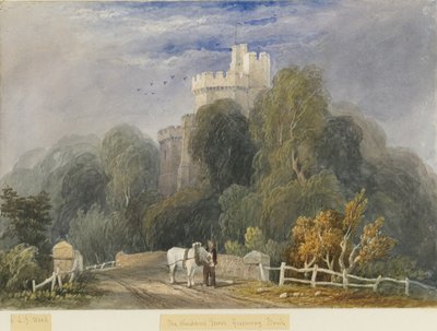 ग्रीनवे बैंक - &39;वार्डर टॉवर&39;: पानी के रंग की पेंटिंग, nd [c1830-1840] (पेंटिंग) द्वारा लुईस जॉन वुड