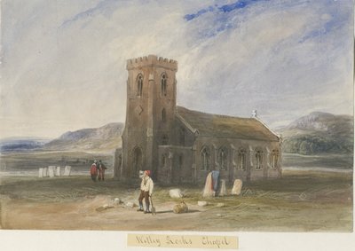 वेटली रॉक्स - चैपल: वाटर कलर पेंटिंग, एनडी [c1830-1840] द्वारा लुईस जॉन वुड