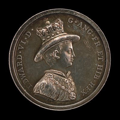 एडवर्ड VI, 1537-1553, इंग्लैंड के राजा 1547 मसीह के अस्पताल के स्कूल के लिए पदक, 1552 की स्थापना द्वारा लुईस पिंगो