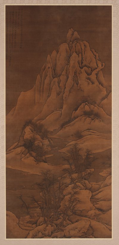 गुओ शी, किंग राजवंश, 1702 के बाद स्नोस्केप। द्वारा ली यिन