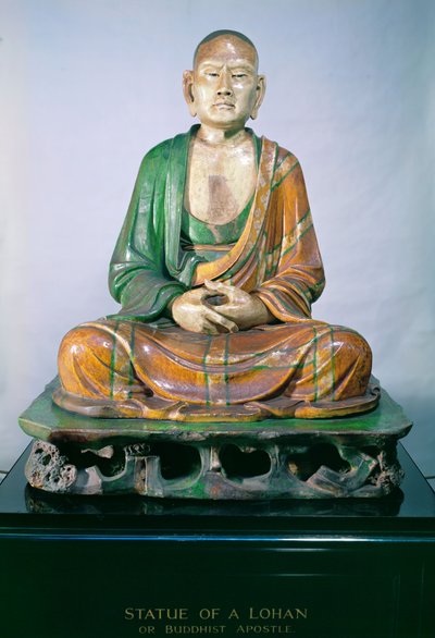 स्टोनवेयर लुओहान, लियाओ वंश, (ग्लेज़्ड स्टोनवेयर) द्वारा Liao Dynasty Chinese School