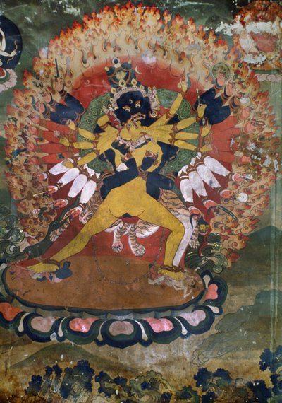 हेमिस, लद्दाख, भारत के लामावादी मठ से प्राचीन दीवार पेंटिंग द्वारा अज्ञात अज्ञात