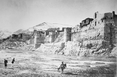 दूसरे अफगान युद्ध 1878-80 (लिथो) के दौरान काबुल में बाला हिसार द्वारा अज्ञात अज्ञात