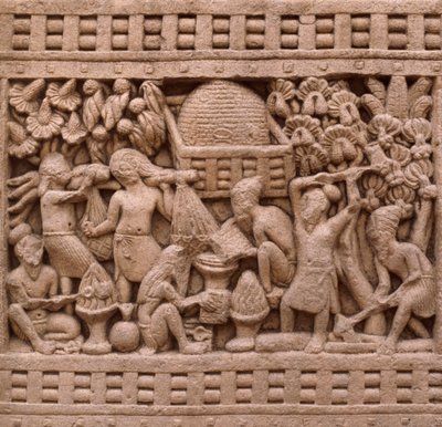 सांची में स्तूप I के पूर्व की ओर का विवरण (यूनेस्को विश्व विरासत सूची .) द्वारा अज्ञात अज्ञात