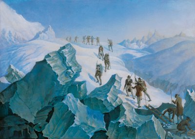 होरेस-बेनेडिक्ट डी सौसुरे का अभियान मोंट ब्लांक के शिखर से लौट रहा है, अगस्त 1785 द्वारा अज्ञात अज्ञात