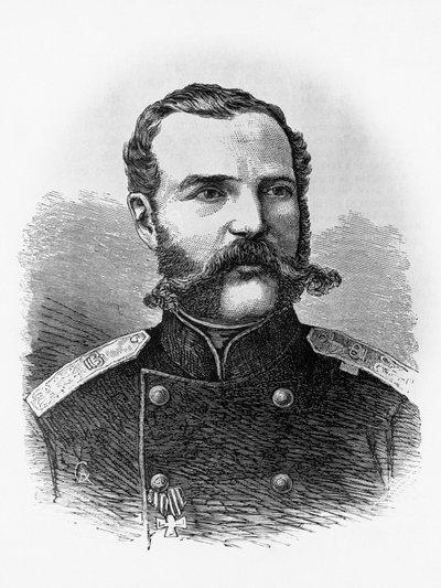 अलेक्जेंडर II रोमानोव (1818-1881) का पोर्ट्रेट, 1855 से रूस का ज़ार, उत्कीर्णन द्वारा अज्ञात अज्ञात