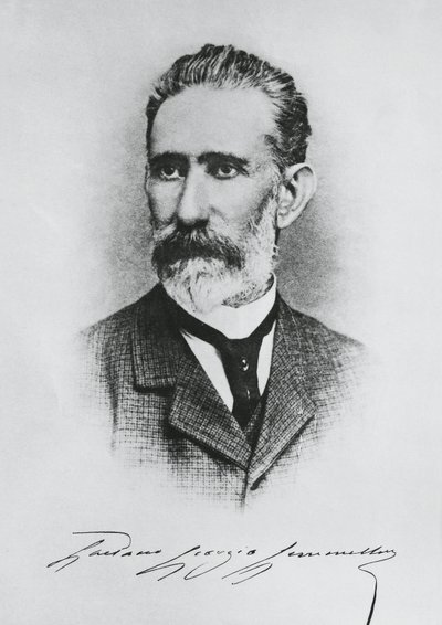 गेटानो जियोर्जियो जेममेलारो (1832-1904) का पोर्ट्रेट, इतालवी भूविज्ञानी, जीवाश्म विज्ञानी और राजनीतिज्ञ, उत्कीर्णन द्वारा अज्ञात अज्ञात
