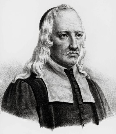 जियोवानी अल्फोंसो बोरेली (1608-1679) का पोर्ट्रेट, इतालवी गणितज्ञ, खगोलशास्त्री, दार्शनिक, शरीर विज्ञानी, उत्कीर्णन द्वारा अज्ञात अज्ञात