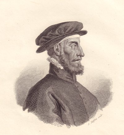 इतालवी प्रकाशक और प्रिंटर पाओलो मनुज़ियो (1512-1574) का पोर्ट्रेट, एस माफ़िस द्वारा तांबे की नक्काशी द्वारा अज्ञात अज्ञात