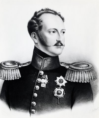 निकोलस I रोमानोव (1796-1855) का चित्र, 1825 से 1855 तक रूस का ज़ार, उत्कीर्णन द्वारा अज्ञात अज्ञात