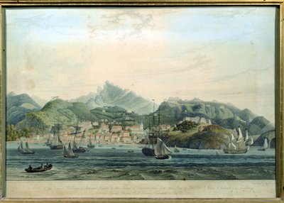 विलियम डैनियल 1769-1837, c.1810 उत्कीर्णन द्वारा ग्रेनाडा द्वीप पर सेंट जॉर्ज और रिचमंड हाइट्स के शहर का एक दृश्य द्वारा लेफ्टिनेंट कर्नल जे। विल्सन