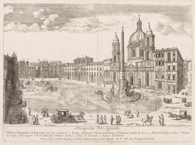 संभावनाओं से Piazza Navona LOCURI रोम Insignes [बारी] 1666। द्वारा लिविन क्रुइल