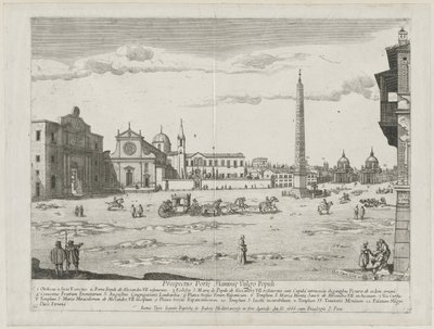 प्रॉस्पेक्टस ऑफ़ द प्लेसेज़ ऑफ़ द सिटी ऑफ़ रोम इंसाइन [ium], 1666। द्वारा लिविन क्रुइल