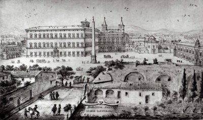 लेटरन, रोम का दृश्य, 1672-73। द्वारा लिविन क्रुइल
