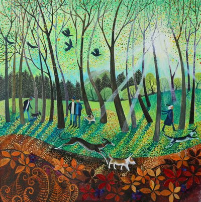 सुबह की किरणें, 2016, (कागज पर एक्रिलिक स्याही) द्वारा Lisa Graa Jensen