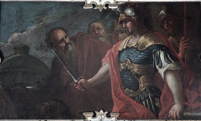 अलेक्जेंडर द ग्रेट कटिंग द गॉर्डियन नॉट, 1736-1737 द्वारा लिवियो रेटी