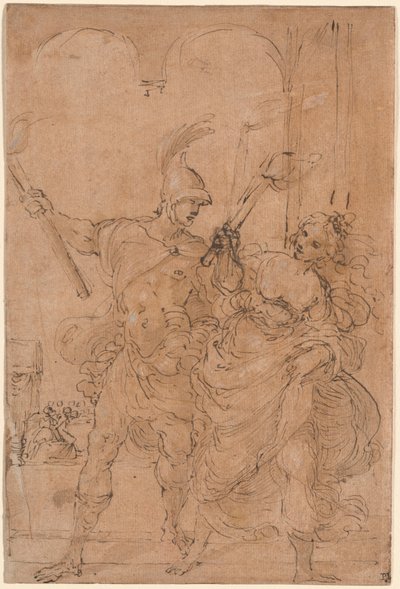 अलेक्जेंडर और थायस ने पर्सेपोलिस में आग लगा दी द्वारा Lodovico Carracci