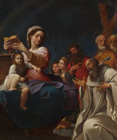 मैडोना और बाल संन्यासी, 1607 के साथ। द्वारा Lodovico Carracci