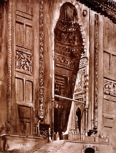 1928 की सुल्तान हसन की मस्जिद में प्रवेश द्वारा लुई कैबन्स