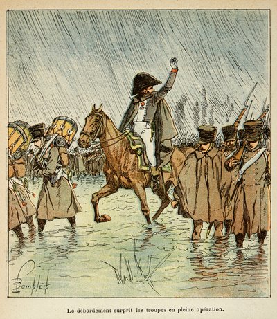 काउंट इमैनुएल डे लास केसेस (1766-1842) द्वारा "द मेमोरियल ऑफ सेंट हेलेन" पुस्तक से बॉम्बल्ड लुइस (1862-1927) द्वारा चित्रण: 1813 में इंपीरियल आर्मी, निजी संग्रह द्वारा लुई चार्ल्स ने बमबारी की