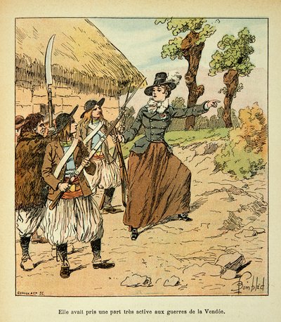 काउंट इमैनुएल डे लास केस (1766-1842) द्वारा "द मेमोरियल ऑफ सेंट हेलेन" पुस्तक से बॉम्बल्ड लुइस (1862-1927) का चित्रण: वेंडी का युद्ध, निजी संग्रह द्वारा लुई चार्ल्स ने बमबारी की