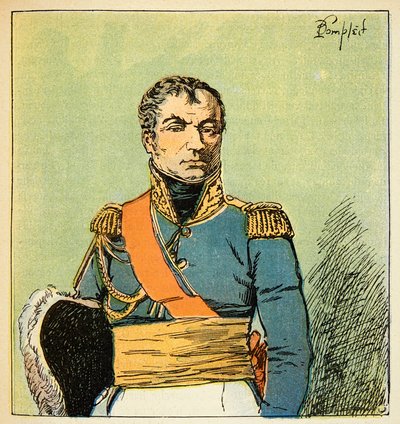 काउंट इमैनुएल डी लास केसेस (1766-1842) की पुस्तक "द मेमोरियल ऑफ सेंट हेलेन" से बॉम्बल्ड लुइस (1862-1927) का चित्रण: मरेचल निकोलस चार्ल्स ओडिनोट (1767-1847), ड्यूक ऑफ रेजियो, प्राइवेट कलेक्शन का पोर्ट्रेट द्वारा लुई चार्ल्स ने बमबारी की