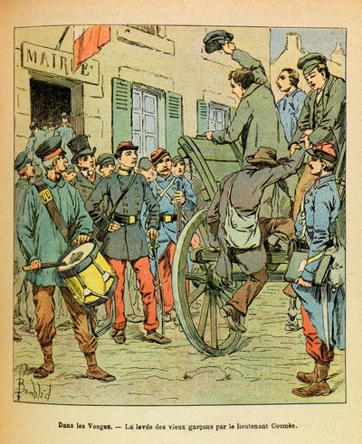 लुई बॉम्बल्ड (1862-1927) (फ्रेंको-जर्मन युद्ध; 1870-1871 का अभियान) द्वारा सचित्र ल'आर्मी डे ल'एस्ट डी यूजीन सार्जेंट, डिट ग्रेनेस्ट: वोसगेस में, लेफ्टिनेंट कौम्स द्वारा पुराने लड़कों का उदय निम्नलिखित टूर्स, कलेक्शन की सरकार के आदेश द्वारा लुई चार्ल्स ने बमबारी की