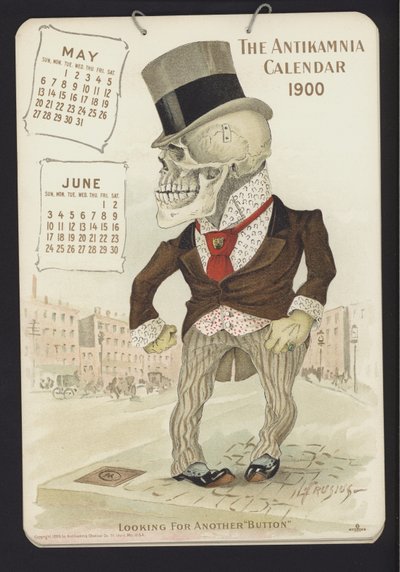 एंटीकामोनिया कैलेंडर के लिए चित्रण, 1900 द्वारा Louis Crucius or Crusuius