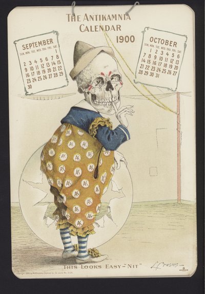 एंटीकामोनिया कैलेंडर के लिए चित्रण, 1900 द्वारा Louis Crucius or Crusuius