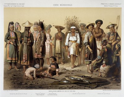 फ्रांसिस गार्नियर पेरिस द्वारा "" जर्नी डी'एक्सप्लोरेशन एन इंडोचाइन 1866-1868" में 1870 के आसपास जातीय समूह द्वारा लुई डेलापोर्टे