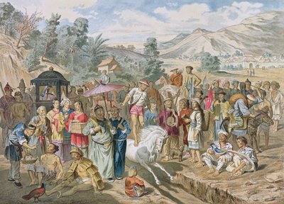 डूडार्ट डी लाग्री (1823-68) द्वारा &39;1864 में&39; इंडोचाइना एक्सप्लोरेशन टूर के एटलस से, सिन-टचेउ-फू पर सैन्य स्नातक की परीक्षा, पेरिस 1874 में प्रकाशित द्वारा लुई डेलापोर्टे