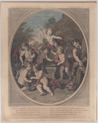 जंगल की गहराई में साहसिक व्यंग्य जंगल की गहराई में बोल्ड व्यंग्य, 1714-39। द्वारा लुइस देशवासी