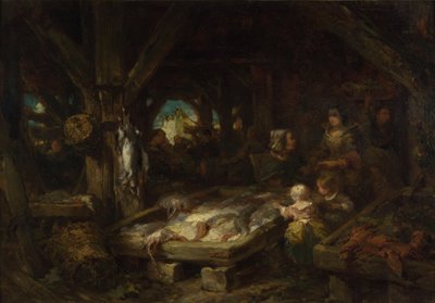 द फिश मार्केट, डाइपेप, 1845 द्वारा यूजीन इसाबे