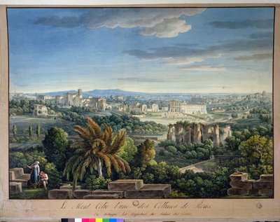 सेलियन हिल, रोम का दृश्य, c.1800 द्वारा लुई फ़्राँस्वा कसासी